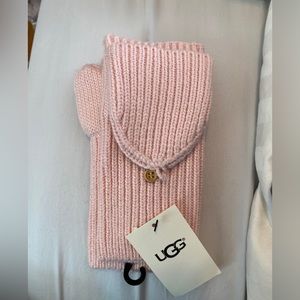 UGG Cozy Ribbed Knit Flip Mittens NWT